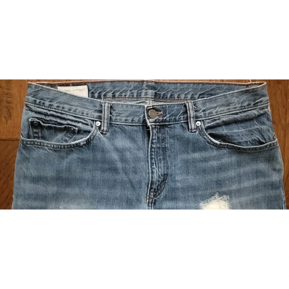 Banana Republic Men's Denim Straight‎ Relaxed Fit Jeans Size 35x32 Medium Wash